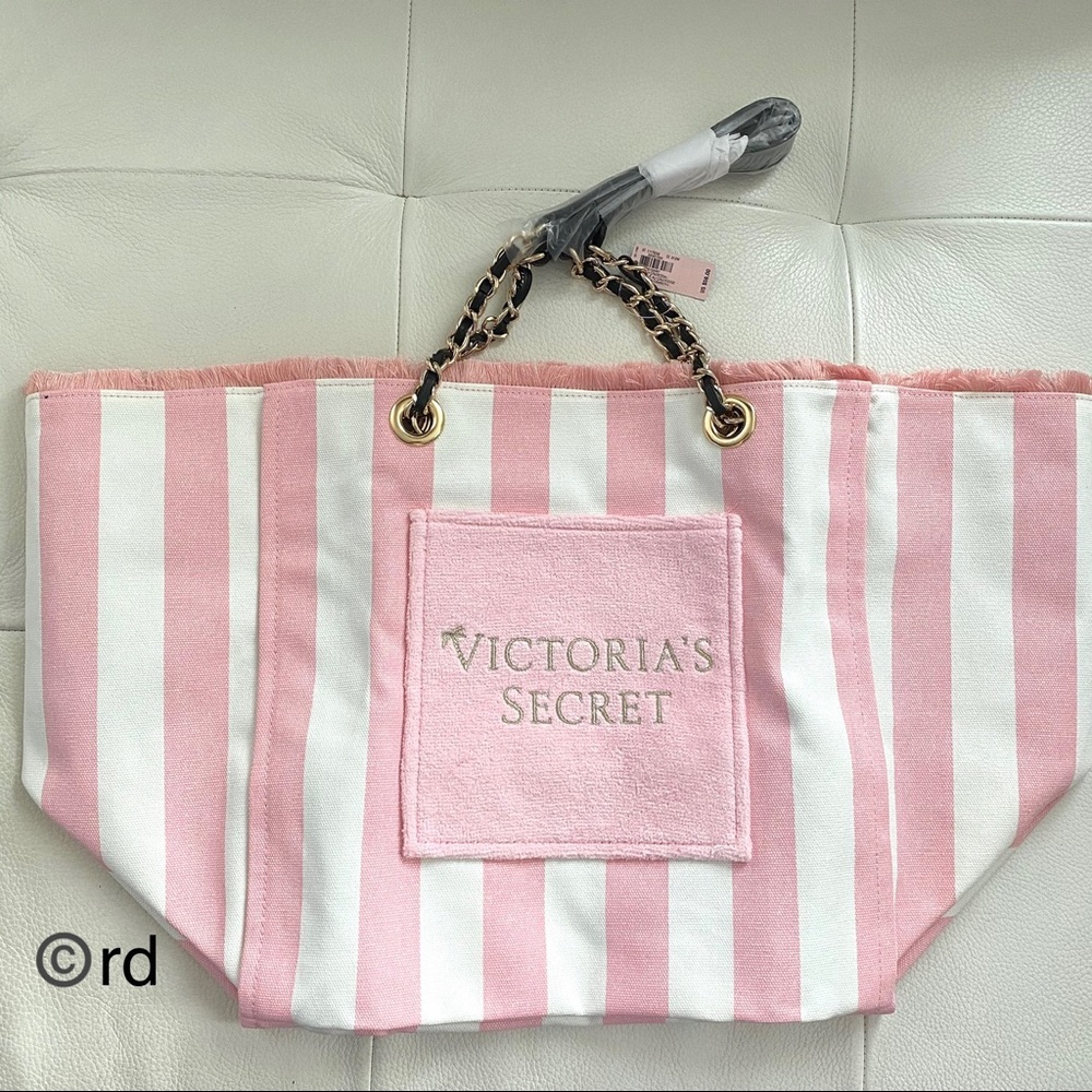 Victoria’s Secret Pink Stripe Beach Bag $58 - Picture 9 of 12